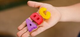 ABC letters on hand