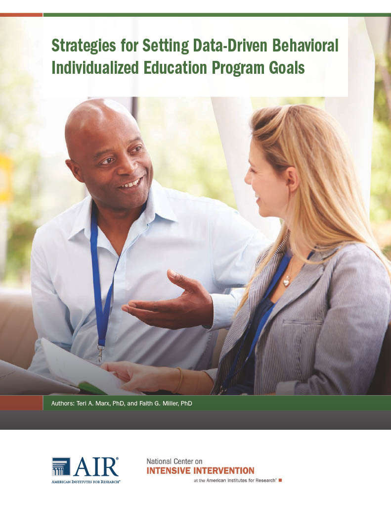 cover of behavior goal setting guide