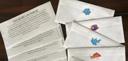 envelopes with stickers