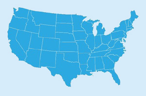 united states in blue color