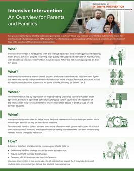 Intensive Intervention An Overview for Parents an Families 