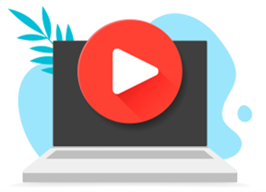 computer with video symbol